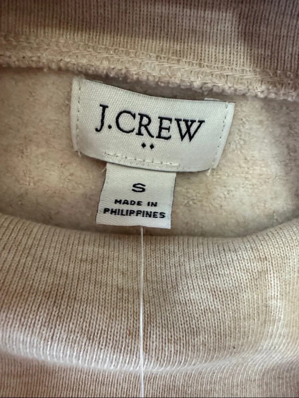 J. Crew Women's Cream Button-Accent Funnel Neck Sweater - Heathered Cream - Picture 2 of 8